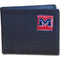 NCAA - Mississippi Rebels Leather Bi-fold Wallet Packaged in Gift Box-Wallets & Checkbook Covers,Bi-fold Wallets,Gift Box Packaging,College Bi-fold Wallets-JadeMoghul Inc.