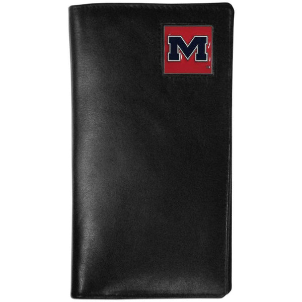 NCAA - Mississippi Rebels Leather Tall Wallet-Wallets & Checkbook Covers,Tall Wallets,College Tall Wallets-JadeMoghul Inc.