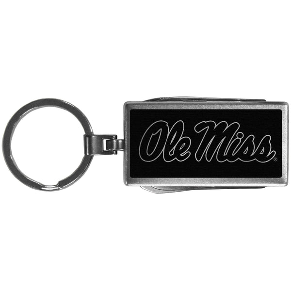 NCAA - Mississippi Rebels Multi-tool Key Chain, Black-Key Chains,College Key Chains,Mississippi Rebels Key Chains-JadeMoghul Inc.