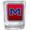 NCAA - Mississippi Rebels Square Glass Shot Glass-Beverage Ware,Shot Glass,Graphic Shot Glass Set,College Graphic Shot Glass Set-JadeMoghul Inc.
