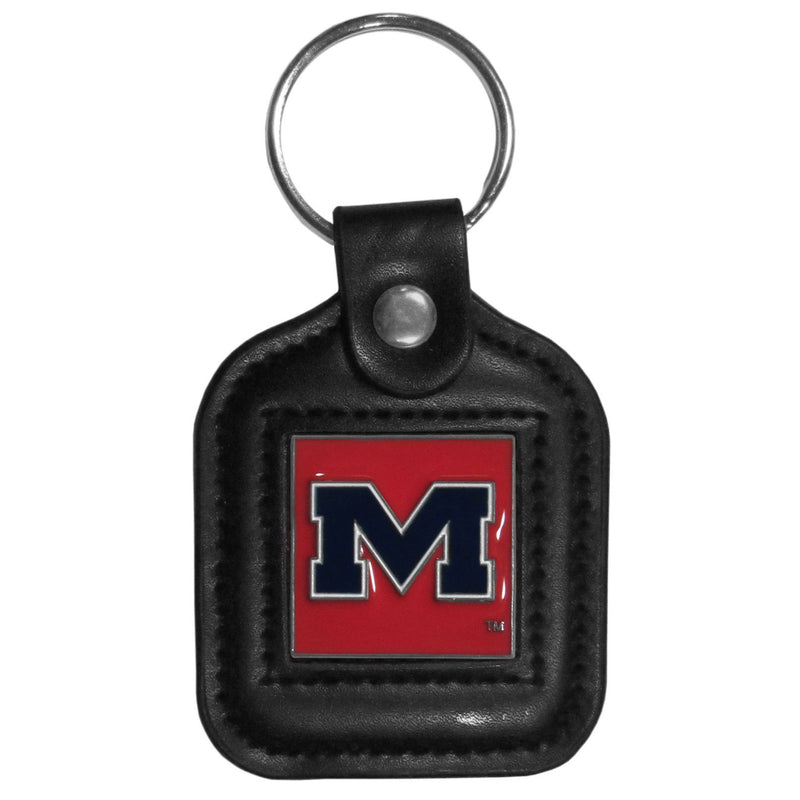 NCAA - Mississippi Rebels Square Leatherette Key Chain-Key Chains,Leatherette Key Chains,College Leatherette Key Chains-JadeMoghul Inc.