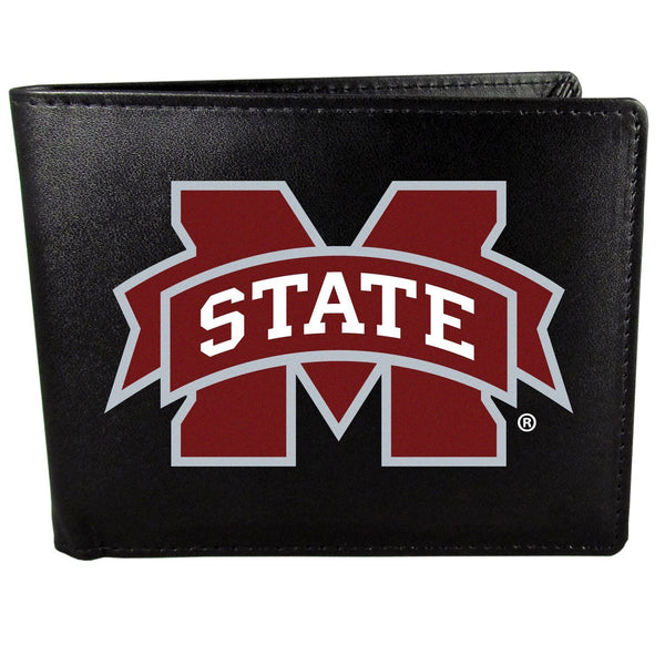 NCAA - Mississippi St. Bulldogs Bi-fold Wallet Large Logo-Wallets & Checkbook Covers,College Wallets,Mississippi St. Bulldogs Wallets-JadeMoghul Inc.