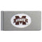 NCAA - Mississippi St. Bulldogs Brushed Metal Money Clip-Wallets & Checkbook Covers,Money Clips,Brushed Money Clips,College Brushed Money Clips-JadeMoghul Inc.