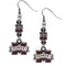 NCAA - Mississippi St. Bulldogs Euro Bead Earrings-Jewelry & Accessories,Earrings,Euro Bead Earrings,College Euro Bead Earrings-JadeMoghul Inc.