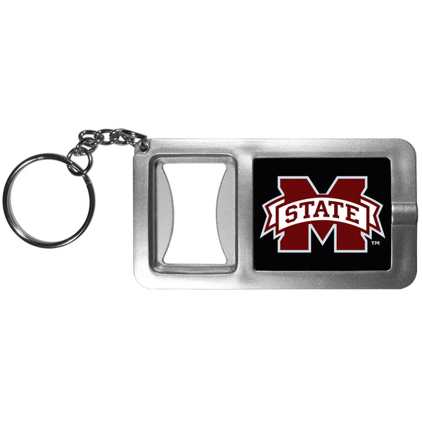 NCAA - Mississippi St. Bulldogs Flashlight Key Chain with Bottle Opener-Key Chains,Flashlight Key Chain With Bottle Opener,College Flashlight Key Chain With Bottle Opener-JadeMoghul Inc.