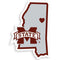 NCAA - Mississippi St. Bulldogs Home State Decal-Automotive Accessories,Decals,Home State Decals,College Home State Decals-JadeMoghul Inc.