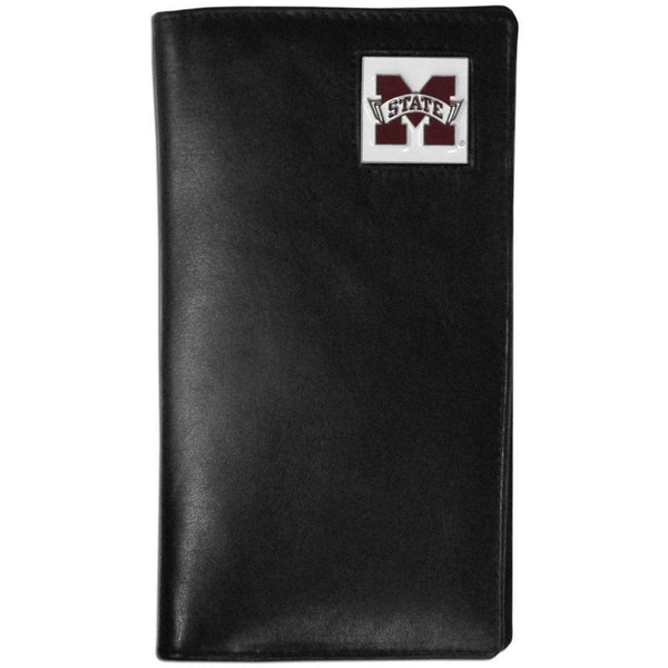 NCAA - Mississippi St. Bulldogs Leather Tall Wallet-Wallets & Checkbook Covers,Tall Wallets,College Tall Wallets-JadeMoghul Inc.