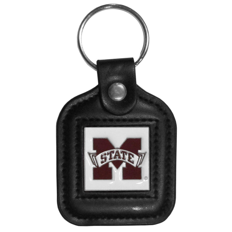 NCAA - Mississippi St. Bulldogs Square Leatherette Key Chain-Key Chains,Leatherette Key Chains,College Leatherette Key Chains-JadeMoghul Inc.