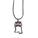 NCAA - Mississippi St. Bulldogs State Charm Necklace-Jewelry & Accessories,Necklaces,State Charm Necklaces,College State Charm Necklaces-JadeMoghul Inc.