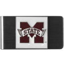 NCAA - Mississippi St. Bulldogs Steel Money Clip-Wallets & Checkbook Covers,Money Clips,Steel Money Clips,College Steel Money Clips-JadeMoghul Inc.