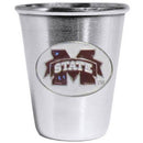 NCAA - Mississippi St. Bulldogs Steel Shot Glass-Beverage Ware,Shot Glasses,Steel Glasses,College Steel Glasses-JadeMoghul Inc.