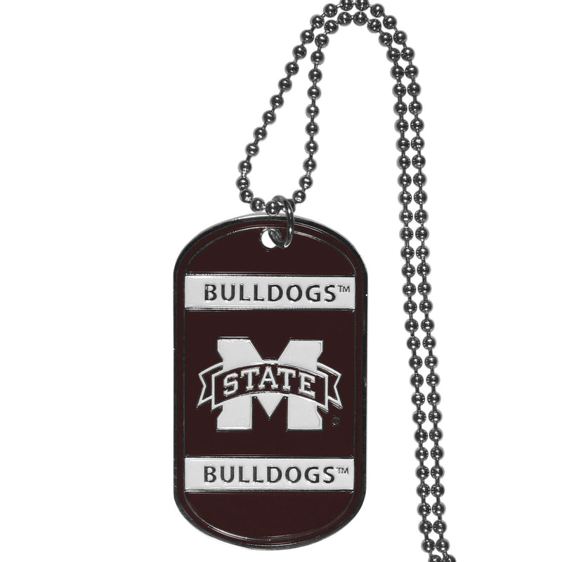 NCAA - Mississippi St. Bulldogs Tag Necklace-Jewelry & Accessories,Necklaces,Tag Necklaces,College Tag Necklaces-JadeMoghul Inc.