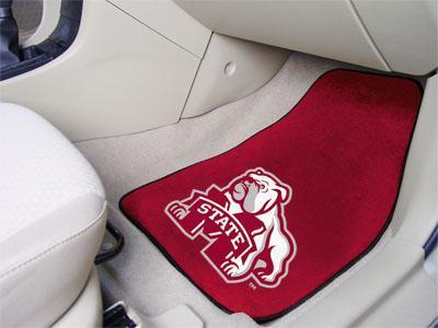 Custom Car Mats NCAA Mississippi State 2-pc Carpeted Front Car Mats 17"x27"