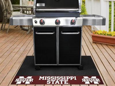 BBQ Grill Mat NCAA Mississippi State Grill Tailgate Mat 26"x42"