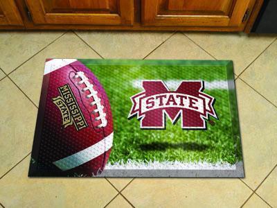 Welcome Door Mat NCAA Mississippi State Scraper Mat 19"x30" Ball