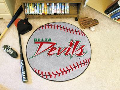 Round Rugs NCAA Mississippi Valley State Baseball Mat 27" diameter