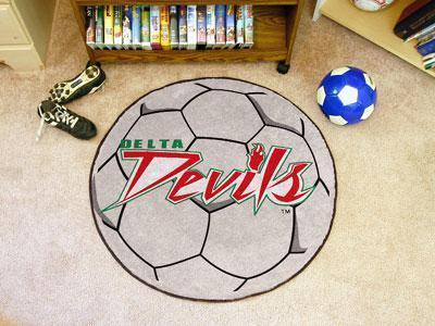 Round Indoor Outdoor Rugs NCAA Mississippi Valley State Soccer Ball 27" diameter