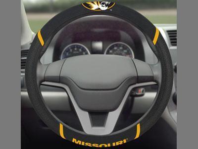 Custom Floor Mats NCAA Missouri Steering Wheel Cover 15"x15"