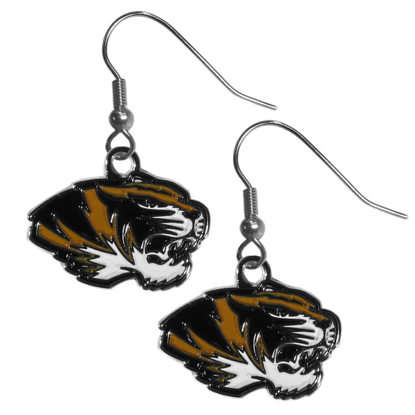 NCAA - Missouri Tigers Chrome Dangle Earrings-Jewelry & Accessories,Earrings,Dangle Earrings,Dangle Earrings,College Dangle Earrings-JadeMoghul Inc.