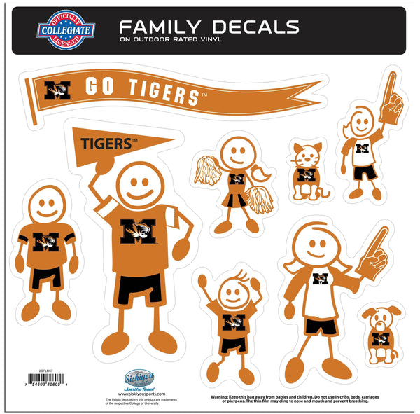 NCAA - Missouri Tigers Family Decal Set Large-Automotive Accessories,Decals,Family Character Decals,Large Family Decals,College Large Family Decals-JadeMoghul Inc.