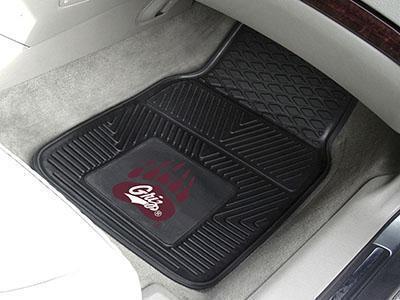 Rubber Car Mats NCAA Montana 2-pc Vinyl Carpet Front Car Mats 17"x27"