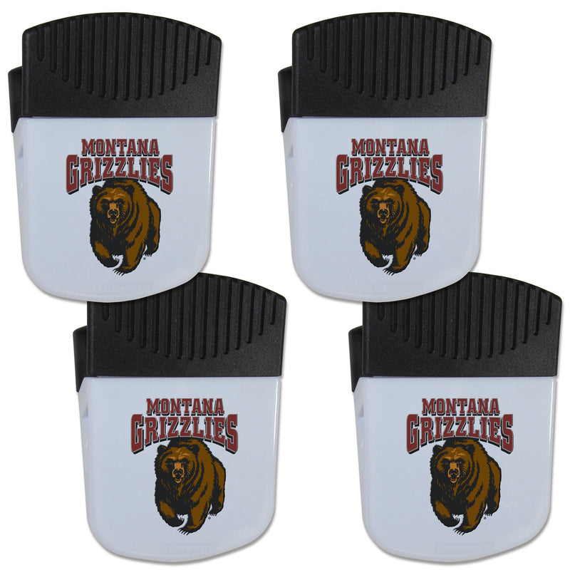 NCAA - Montana Grizzlies Chip Clip Magnet with Bottle Opener, 4 pack-Other Cool Stuff,College Other Cool Stuff,Montana Grizzlies Other Cool Stuff-JadeMoghul Inc.