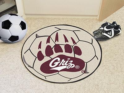 Round Entry Rugs NCAA Montana Soccer Ball 27" diameter