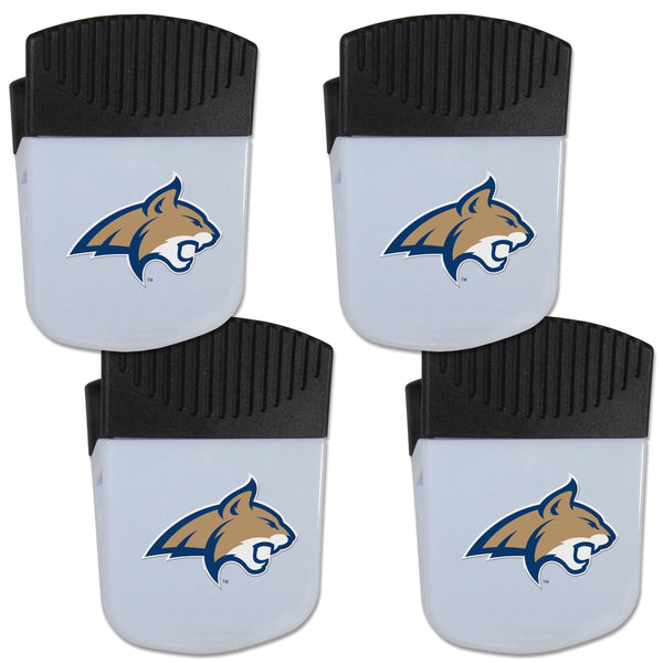 NCAA - Montana St. Bobcats Chip Clip Magnet with Bottle Opener, 4 pack-Other Cool Stuff,College Other Cool Stuff,Montana St. Bobcats Other Cool Stuff-JadeMoghul Inc.
