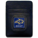 NCAA - Montana St. Bobcats Leather Money Clip/Cardholder Packaged in Gift Box-Wallets & Checkbook Covers,Money Clip/Cardholders,Gift Box Packaging,College Money Clip/Cardholders-JadeMoghul Inc.