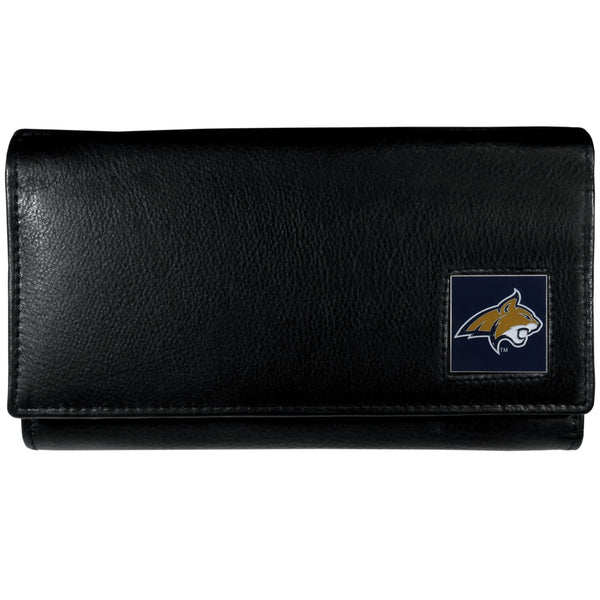 NCAA - Montana St. Bobcats Leather Women's Wallet-Wallets & Checkbook Covers,Women's Wallets,College Women's Wallets-JadeMoghul Inc.