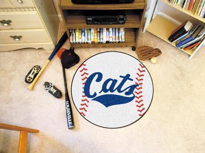 Round Rugs NCAA Montana State Baseball Mat 27" diameter