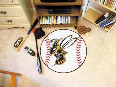 Round Area Rugs NCAA Montana State Billings Baseball Mat 27" diameter