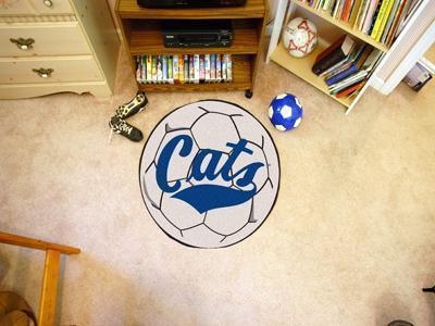 Small Round Rugs NCAA Montana State Soccer Ball 27" diameter