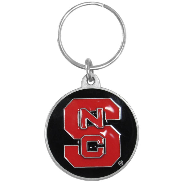 NCAA - N. Carolina St. Wolfpack Carved Metal Key Chain-Key Chains,Scultped Metal Key Chains,College Scultped Metal Key Chains-JadeMoghul Inc.