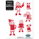 NCAA - N. Carolina St. Wolfpack Family Decal Set Small-Automotive Accessories,Decals,Family Character Decals,Small Family Decals,College Small Family Decals-JadeMoghul Inc.