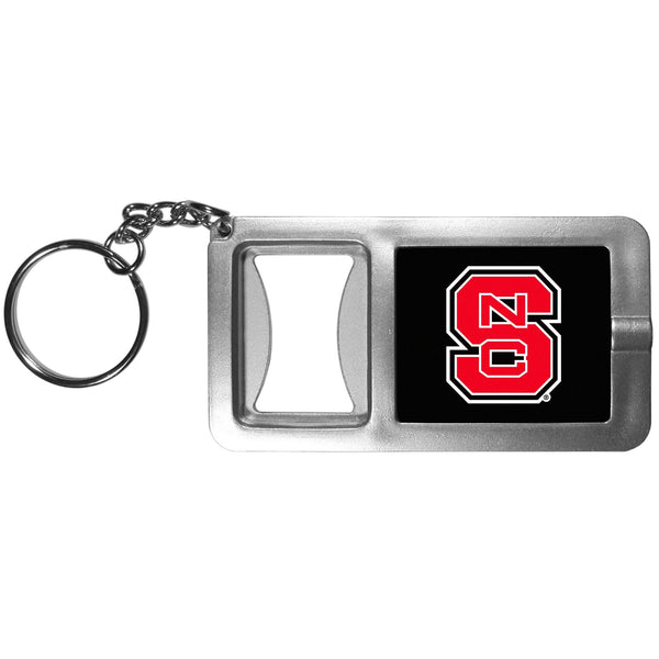 NCAA - N. Carolina St. Wolfpack Flashlight Key Chain with Bottle Opener-Key Chains,Flashlight Key Chain With Bottle Opener,College Flashlight Key Chain With Bottle Opener-JadeMoghul Inc.