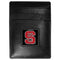NCAA - N. Carolina St. Wolfpack Leather Money Clip/Cardholder Packaged in Gift Box-Wallets & Checkbook Covers,Money Clip/Cardholders,Gift Box Packaging,College Money Clip/Cardholders-JadeMoghul Inc.