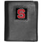 NCAA - N. Carolina St. Wolfpack Leather Tri-fold Wallet-Wallets & Checkbook Covers,Tri-fold Wallets,Tri-fold Wallets,College Tri-fold Wallets-JadeMoghul Inc.