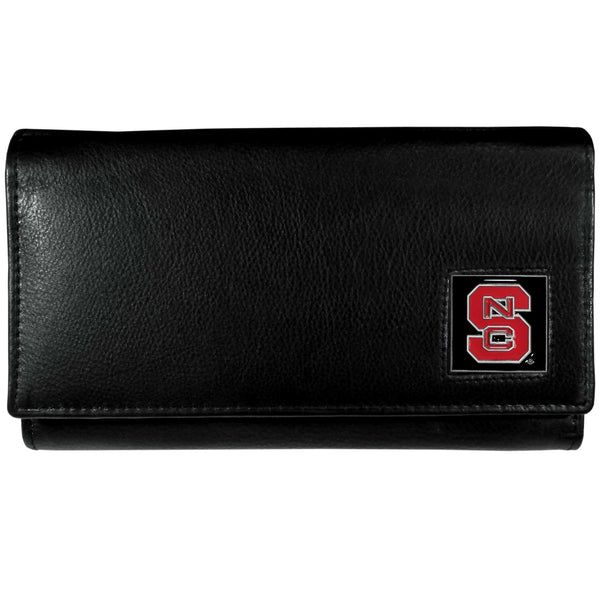NCAA - N. Carolina St. Wolfpack Leather Women's Wallet-Wallets & Checkbook Covers,Women's Wallets,College Women's Wallets-JadeMoghul Inc.