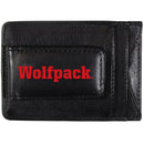 NCAA - N. Carolina St. Wolfpack Logo Leather Cash and Cardholder-Wallets & Checkbook Covers,College Wallets,N. Carolina St. Wolfpack Wallets-JadeMoghul Inc.