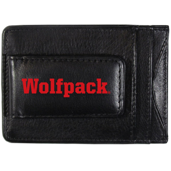 NCAA - N. Carolina St. Wolfpack Logo Leather Cash and Cardholder-Wallets & Checkbook Covers,College Wallets,N. Carolina St. Wolfpack Wallets-JadeMoghul Inc.