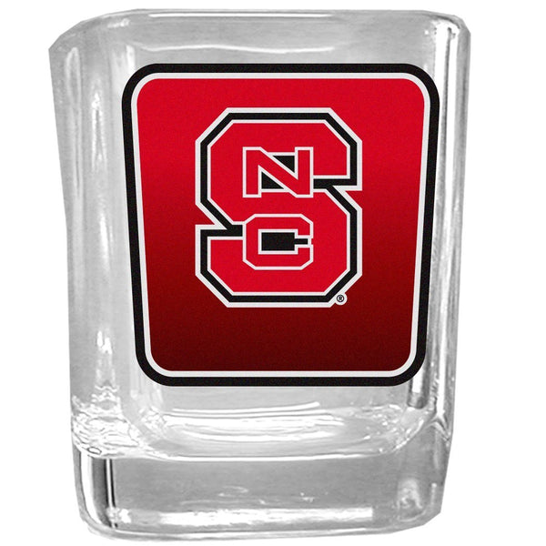 NCAA - N. Carolina St. Wolfpack Square Glass Shot Glass-Beverage Ware,Shot Glass,Graphic Shot Glass Set,College Graphic Shot Glass Set-JadeMoghul Inc.
