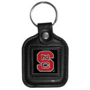 NCAA - N. Carolina St. Wolfpack Square Leatherette Key Chain-Key Chains,Leatherette Key Chains,College Leatherette Key Chains-JadeMoghul Inc.