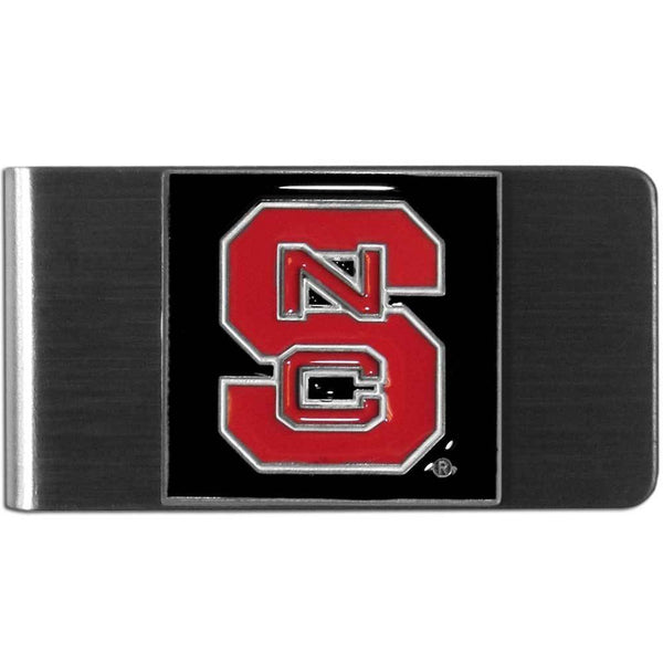 NCAA - N. Carolina St. Wolfpack Steel Money Clip-Wallets & Checkbook Covers,Money Clips,Steel Money Clips,College Steel Money Clips-JadeMoghul Inc.
