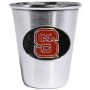 NCAA - N. Carolina St. Wolfpack Steel Shot Glass-Beverage Ware,Shot Glasses,Steel Glasses,College Steel Glasses-JadeMoghul Inc.