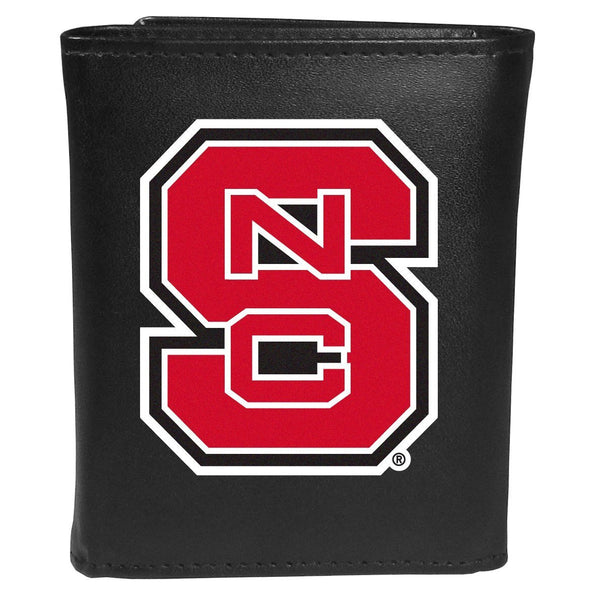 NCAA - N. Carolina St. Wolfpack Tri-fold Wallet Large Logo-Wallets & Checkbook Covers,College Wallets,N. Carolina St. Wolfpack Wallets-JadeMoghul Inc.