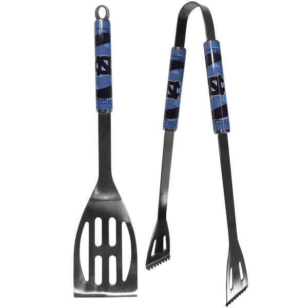 NCAA - N. Carolina Tar Heels 2 pc Steel BBQ Tool Set-Tailgating & BBQ Accessories,BBQ Tools,2 pc Steel Tool Set,College 2 pc Steel Tool Set-JadeMoghul Inc.