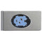 NCAA - N. Carolina Tar Heels Brushed Metal Money Clip-Wallets & Checkbook Covers,Money Clips,Brushed Money Clips,College Brushed Money Clips-JadeMoghul Inc.