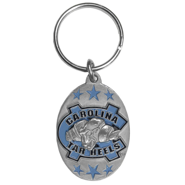 NCAA - N. Carolina Tar Heels Carved Metal Key Chain-Key Chains,Scultped Metal Key Chains,College Scultped Metal Key Chains-JadeMoghul Inc.