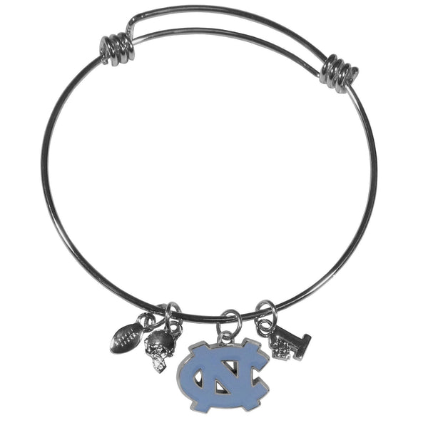 NCAA - N. Carolina Tar Heels Charm Bangle Bracelet-Jewelry & Accessories,Bracelets,Charm Bangle Bracelets,College Charm Bangle Bracelets-JadeMoghul Inc.